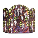 Chloe Lighting Corinth Tiffany-style Stained Glass Grape Design Fireplace.... Fixed Price $199.69.