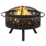 Pit Outdoor Fireplace For Camping Firebowl With Poker Xxl Steel Vidaxl. Fixed Price $132.99.