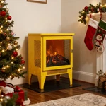 17 Inch Freestanding Electric Fireplace Stove Heater With 3D Flame Effect. Fixed Price $69.99.
