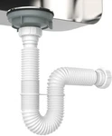 Easydrain Ref. 510 Expandable & Flexible 1-1/2" P-trap White. Fixed Price $15.99.