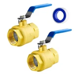Wisewater 1" Npt Full Port Brass Ball Valve, With 1/4 Turn Blue Handle, 600 W.... Fixed Price $65.77.