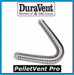 Duravent Pelletvent Pro Flex Pipe 3" Diameter 60" Long #3PVP-60F. Fixed Price $199.99.
