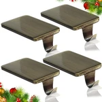 Hmasyo Christmas Stocking Holders For Mantle Set Of 4, Heavy Duty Cast Iron. Fixed Price $55.48.