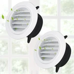 2 Pcs 3 Inch Round Soffit Vents White Abs Exterior Exhaust With Fly Screen. Fixed Price $20.23.