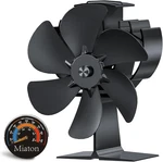 Wood Stove Fan Heat Powered Fireplace Activated W/thermometer. Fixed Price $42.99.