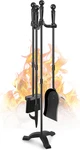 Gtongoko Fireplace Set 4 Pcs 30 Inch Black Wrought Iron Large. Fixed Price $61.02.