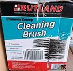 Rutland Chimney Sweep Cleaning Brush 8" Round Wire Masonry Flue 1/4" Npt Threads. Fixed Price $30.00.