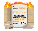 Firecast Castable Refractory Cement Mix 3110 Degree Fahrenheit 20 Lbs High Tempe. Fixed Price $79.69.