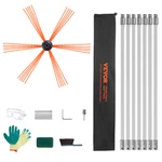 Vevor 23 Ft Chimney Sweep Kit Rotary Brush 7 Nylon Flexible Rods Fit Most Pipes. Fixed Price $49.99.