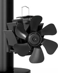 Wood Stove Magnetically Flue Pipe Mounted, Heat Powered 6 Blades Fan, Non El. Fixed Price $38.56.