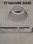 Lot 10 Standard Master #7 Square Base Roof Pipe Flashing Black Epdm. Fixed Price $160.00.