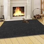 Besimple Fireproof Fireplace Hearth Rug Non Slip 30" X 48", Black. Fixed Price $14.64.