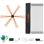 33 Feet Chimney Sweep Kit, W/ 10 Reinforced Nylon Flexible Rods, Ergonomic. Fixed Price $91.00.