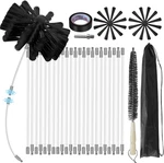 30FEET Chimney Sweep Kit - 6 Brush Head, Dryer Vent Cleaner, Rotary Cleaning. Fixed Price $47.95.