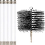 Wire Chimney Cleaning Brush With 1/4" Npt Fitting And 12 Rods, 6 Inch Round S.... Fixed Price $77.40.