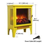 18IN Freestanding Electric Fireplace Stove Heater 1400W 3D Flame Effect Portable. Fixed Price $74.59.