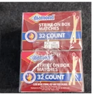 Diamond Strike Box Matches 10 Pack 32 Count Each Camping Hiking. Fixed Price $12.99.