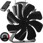 Voda Wood Stove Heat Powered Fireplace Fans 8 Blades Non M Large, Black. Fixed Price $32.84.