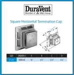 Duravent Directvent Pro -5" X 8" Aluminum Horizontal Termination Cap #58DVA-HC. Fixed Price $294.99.