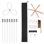 Chimney Sweep Kit, 23 Ft Maximum Extendable Length Brush, Cleane. Fixed Price $71.68.