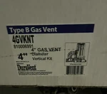 Duravent 4GVKNT 4" Gas Diameter Vertical Kit New In Box Nos. Fixed Price $225.00.