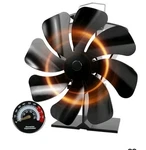 Tomersun 8 Blade Wood Stove Fireplace Heat Powered Fan. Fixed Price $32.00.