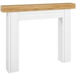 Homcom Modern Fireplace Mantel, Surround With Leg, Natural Wood. Fixed Price $162.99.