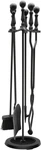 5-PIECE Heavy Duty Black Fireplace Tool Set Perfect Gift For Home & Garden. Fixed Price $129.99.