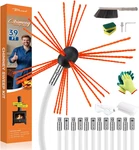39FT Chimney Sweep Kit - Ergonomic 12 Rod Cleaning System For Easy Use. Fixed Price $99.99.