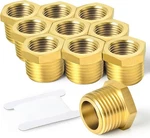 Taisher 10PCS Brass Reducer Hex Bushing Threaded 1/2" Mnpt 1/4" Fnpt,. Fixed Price $25.23.