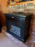 Black Electric Fireplace/media Mantel (soyokno 26DE1224 2010) Pickup Only 95472. Fixed Price $99.00.