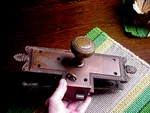 Antique 12X4'' 1899 Victorian Reclaim Empire Entry Door Set Knobs &plates Works. Fixed Price $127.00.