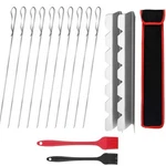 Fengzhe Kabob Skewers Stainless Steel 17-INCH Bbq With 2 He... Fast Ship. Fixed Price $16.99.