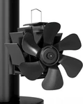 Wood Stove Magnetically Flue Pipe Mounted, Heat Powered 6 Blades Fan, Non El. Fixed Price $36.73.