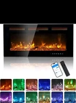 Zokop 36" Smart Wifi Electric Fireplace, 1500W Wall Recessed/mounted, Freestand. Fixed Price $99.99.
