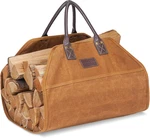 Good Gain Firewood Carrier Waxed Canvas With Faux Leather Handle,. Fixed Price $36.99.