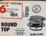Selkirk 6 Inch Suretemp Chimney Round Top Stainless Steel Cap Silver. Fixed Price $85.00.