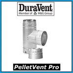 Duravent Pelletvent Pro Pipe 3" Diameter Tee With Cap #3PVP-T New!. Fixed Price $136.99.
