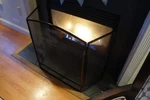 3-PANEL Fireplace Screen Foldable Wrought Metal Iron Mesh Spark Guard, New!. Fixed Price $41.99.