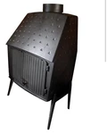 Vintage Danish Morso Cast Iron Wood Stove Fireplace. Fixed Price $900.00.