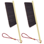2 Piece Wooden Hand Broom, Dust Brush,bench Brushes,soft Bristles, Long Firep.... Fixed Price $12.93.