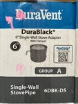Duravent 6DBK-DS Durablack Single Wall Stove Pipe Damper Section Dia. In.. Fixed Price $38.88.