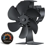 Miaton Wood Stove Fan Heat Powered Fireplace Medium, Black. Fixed Price $48.64.
