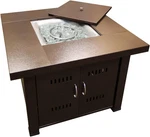 Hammered Bronze Outdoor Fire Pit With Cover - Az Patio Heaters. Fixed Price $806.99.