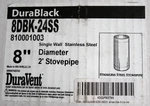 Duravent #8DBK-24SS 8" Inner Diameter X 24" Long Black. Fixed Price $39.95.