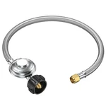 Propane Regulator With Hose, 2FT Stainless Steel & Pvc 0-1PSI Low Press.... Fixed Price $25.04.