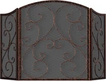 Beauty Fireplace Screen Panel Wrought Iron Metal 48"(L) X30(H) Spark Guar. Fixed Price $103.99.
