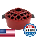 Minuteman International 2.2 Qt Enamel Woodstove Steamer Lattice Top T-50-R. Fixed Price $58.83.