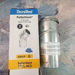 Duravent Pelletvent 3PVLHCS 3" Dia Round Adjustable Angle Horizontal Chimney Cap. Fixed Price $66.27.