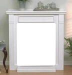 Empire EMBF1SW Standard Cabinet Mantel With Base - White. Fixed Price $1279.00.